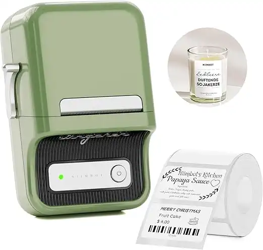 B21 Label Maker, Thermal Label Printer, Portable Inkless Label Makers for Home Office Business, Compatible